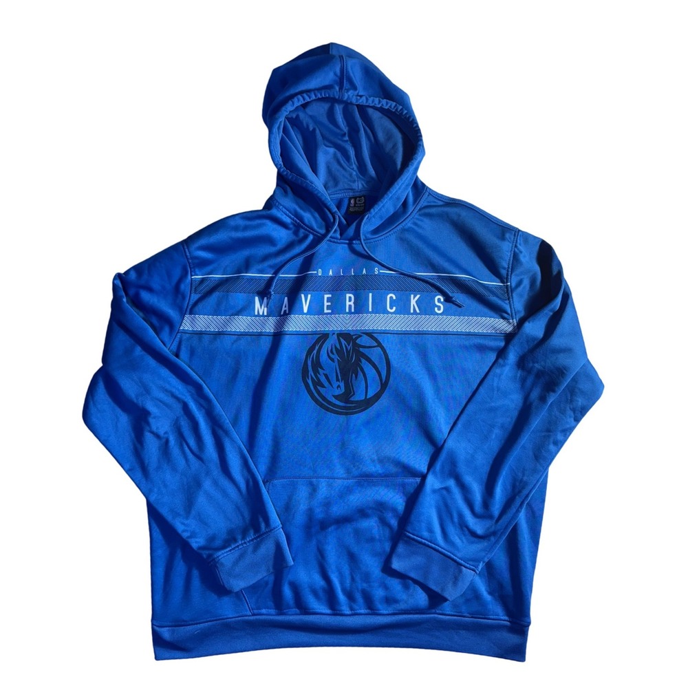 NBA Dallas Mavericks Hoodie Ultra Game Blue Fleece Pullover Mens 2XL XXL-1042